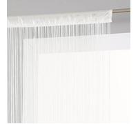 Atmosphera Rideau de fils unis et colorés Guopo 90x200 cm Ivoire