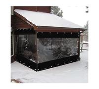 Rideau latéral d'extérieur en PVC imperméable avec œillets pour garage, balcon, pergola, noir, 1,2 x 3,3 m