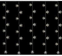 Rideau LED avec flocons de neige - 40 LED - pile / minuterie / 8 fonctions