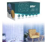 Guirlande Lumineuse 3x3m LED Rideau Lumineux 8 Modes Déco pour Noël...