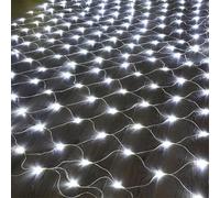Rideau Lumineux 700 LED 6 m x 4 m, Guirlande Lumineuse de Noël étanche, Cascade, for Mur, fête, Mariage, fenêtre, décoration intérieure et extérieure.(Cool White,1.5mx1.5m 96led)