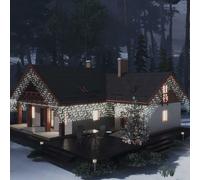 Rideau Lumineux à Glaçons LED 10 m 400 LED Blanc Chaud Décoration vidaXL