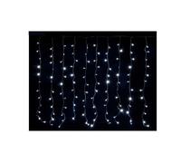 Rideau lumineux de porte 180LED IP44 90x180cm, 8 modes + timer - câble transparent, BLANC CHAUD - SILUMEN