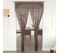 Rideau Macramé 140x240 cm Coton Crème Fenêtre Porte Séparateur de Pièce vidaXL