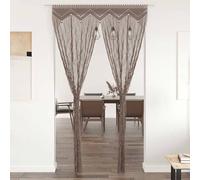 Rideau Macramé 140x240 cm Coton Crème Fenêtre Porte Séparateur de Pièce vidaXL