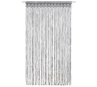 Rideau Macramé Anthracite 140 x 240 cm en Coton | 80 % coton, 20 % polyester, lavable à basse température, haut , ajustable par découpe, séparateur de pièce, décoration