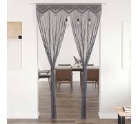 Rideau macramé Anthracite 140x240 cm coton