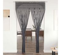 Rideau macramé Anthracite 140x240 cm coton