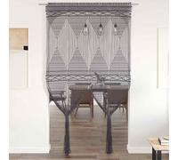 Rideau macramé Anthracite 140x240 cm coton