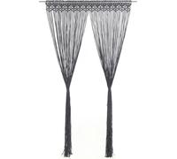 Rideau macramé Anthracite 140x240 cm coton