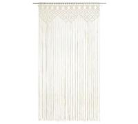 Rideau Macramé en Coton 140 x 240 cm pour Porte Fenetre ou Separateur | Coton lavable, tête , découpable sur mesure, décoration intérieure naturelle, habillage fenêtre et porte, séparateur
