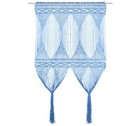 Rideau Macramé, Tapisserie Murale Rideau de Porte Bleu 140x240 cm Coton