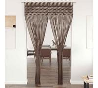 Rideau macramé taupe 140x240 cm coton