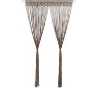 Rideau macramé taupe 140x240 cm coton