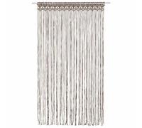 Rideau Macramé Taupe en Coton 140 x 240 cm | 80% coton, 20% polyester, lavable basse température, haut , facile à couper, usage porte fenêtre vitrine