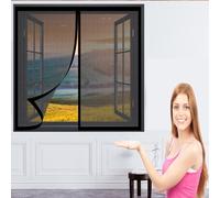 Rideau Magnétique Anti-Insectes 200 x 162 cm Moustiquaire Porte Fenetre Automatiquementfermé Rideau Anti Mouche pour Window and Door, Noir