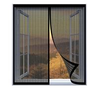Rideau Magnétique Anti-Insectes 40 x 125 cm Installation Facile Sans Percer Moustiquaire Magnétique Sans Poinçon pour Fenêtre Empêche Les Insectes, Noir