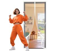 Rideau Magnétique Anti Insectes Avancé 100 x 180 cm Sans Perçage, Installation Facile Anti Moustiquaire Aucun Perçage N'Est Nécessaire pour Balcon Salon Chambre Portes, Blanc