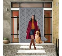 Rideau Magnétique de Protection Thermique Imperméable Magnet Thermo Rideau de Porte Sans Perçage Rideau Thermique Isolant Anti Froid et Chaleur, Rideau de Porte Épaississant d'hiver en Coton