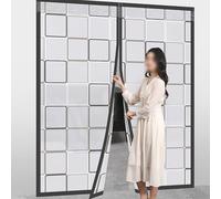 Rideau Magnétique de Protection Thermique pour Portes,Rideau De Porte Isolant Thermique Porte Entrée,Fermeture Automatique,Sans Percage