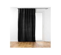 Douceur d'Intérieur Rideau à passants "Mistraline" 140 x 240 cm Noir
