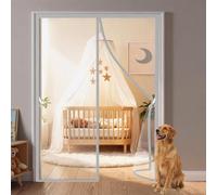 Rideau Mouche Gris 220x250cm Filet Transparent Avec Bonne Visibilite Et Aeration Pour Animaux Enfants Et Passage Facile