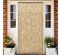 Rideau moustiquaire beige et brun 100x220 cm chenille