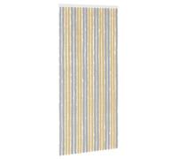 Rideau moustiquaire chenille gris beige 90 x 200 cm