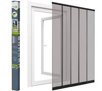 Moustiquaire pour porte 5 lamelles en PVC Noir