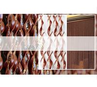 Rideau/Moustiquaire en PVC - modèle 21 - Bâtonnet D'ALUMINIUM - Made in Italy - Mesures: SUR MESURE OU STANDARD (90X200/95X200/100X220/120X230/130X240/150X250) - (90X200, BRUN AVEC GLITTER OR [5])