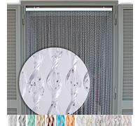 Rideau/Moustiquaire en PVC - modèle 21 - Bâtonnet D'ALUMINIUM - Made in Italy - Mesures: SUR MESURE OU STANDARD (90X200/95X200/100X220/120X230/130X240/150X250) - (90X200, AVOIRE AVER GLITTER OR [4])