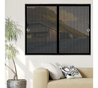 Rideau Moustiquaire Magnétique 90 x 120 cm Joint Magnétique de Haut en Bas Moustiquaire pour Porte Sans Perçage, avec Bande Magique pour Chambre Salon Cuisine, Noir