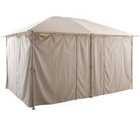 Hespéride - 6 Rideaux pour tonnelle Santorini Beige Lin