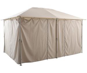 Rideau, moustiquaire SANTORINI Beige Lin Pour 4 x 3 m - 1 côté 2,6 1,9 Polyester Hespéride