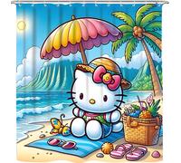Rideau multifonctionnel design 180x180 cm - Hello Kitty / Sur la plage