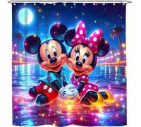 Rideau multifonctionnel design 180x180 cm - Mickey et Minnie/Amour à la mer