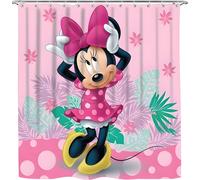 Rideau multifonctionnel design 180x180 cm - Minnie souris rose dans la fougère