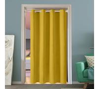 Rideau Occultant 1 Pièces 190 x 180 cm Isolant Anti UV, Lot de 1 Rideaux Opaque Draperies Intérieurs Decoration Rideau Thermique Isolant pour Cuisine Dressing, Jaune