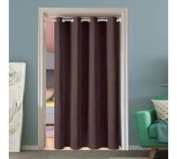 Rideau Occultant 1 Pièces 70 x 200 cm Isolant Anti UV, Lot de 1 Rideaux Opaque Draperies Intérieurs Decoration Rideau Thermique Isolant pour Cuisine Dressing, Marron