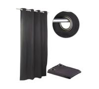 Rideau occultant 145 x 245 cm avec œillets 4 cm - coloris noir Carlo Milano