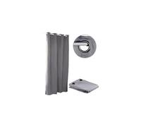 : Rideau occultant 145 x 245 cm avec oillets 4 cm - coloris gris