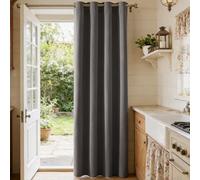 Rideau Occultant 160 x 220 cm Panneaux Anti Chaleur Anti Froid Rideaux Salon avec Oeillets, UV, Moderne, 1Pièces pour Chambre Maison Salon Intérieurs, Gris Foncé
