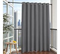Rideau Occultant 240 x 240 cm Isolant Thermique Anti Froid Rideau Thermique avec Oeillets, Anti UV, Moderne, 1Pièces pour Chambre Maison Salon Intérieurs, Gris Foncé