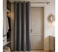 Rideau Occultant 350 x 260 cm Isolant Thermique Anti Froid Rideaux Fenêtre Opaques UV Decoration, Luxurious Doux, 1Pièces pour Chambre Maison Salon Intérieurs, Gris Foncé