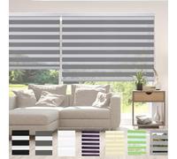 Rideau Occultant 40 x 250 cm Thermique Isolant, Protection de Vie Privée Store de fenêtre Stores intérieurs, Kit de Montage Inclus, pour Chambre, Salon, Cuisine, Gris Clair
