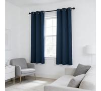 Rideau Occultant 60 x 110 cm Thermique Isolant Anti Froid Rideau Chambre avec Oeillets Design Moderne, 1Pièces pour Salon, Chambre à Coucher et Cuisine, Bleu Marine