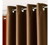 Rideau occultant à anneaux "BLACKOUT" DONA 140x250 cm marron 806 (prix pour 1 pièce) MyBestHome