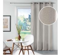 Douceur d'Intérieur - Rideau à œillets Chinea Lin 135 x 240 cm occultant chambray uni