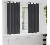 Rideau occultant à œillets 140 x 175 cm polyester gris clair - 1 panneau