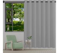 Rideau occultant à isolation thermique - 150 x 180 cm - Économie d'énergie - Doux et esthétique - Œillets - Pour chambre à coucher - Gris clair - Décoration d'intimité et assombrissement de la pièce